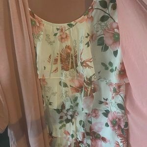 Naïf one-piece cardigan/camisole top